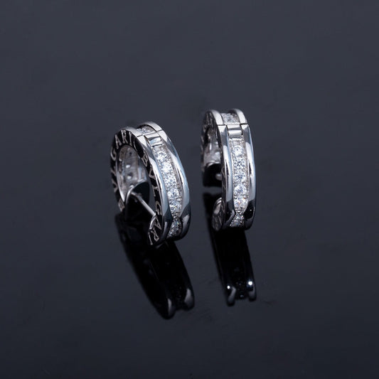 [Star Jewelry]ZERO 1 MINI SILVER DIAMOND EARRINGS