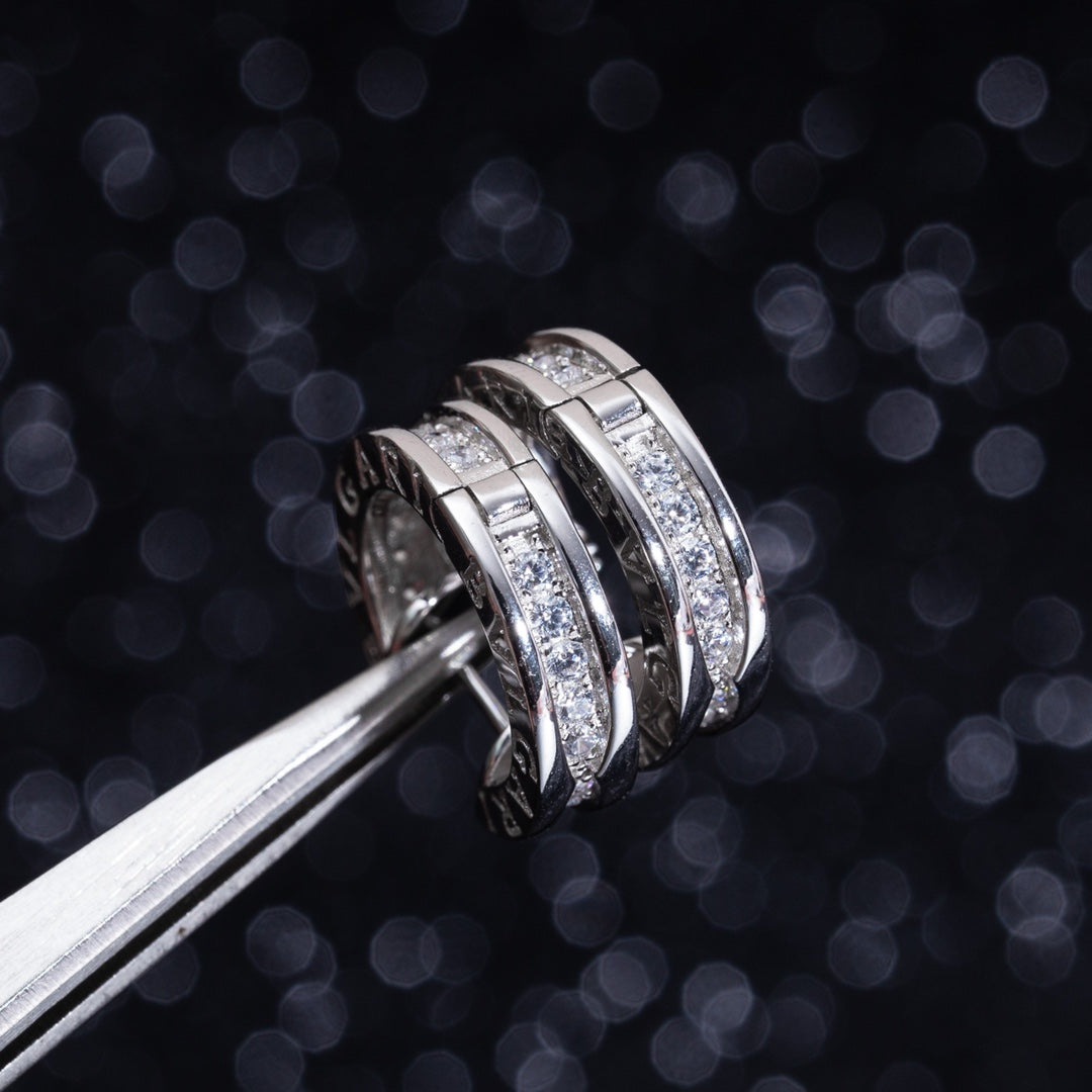 [Star Jewelry]ZERO 1 MINI SILVER DIAMOND EARRINGS
