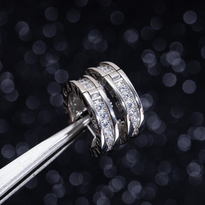 [Star Jewelry]ZERO 1 MINI SILVER DIAMOND EARRINGS