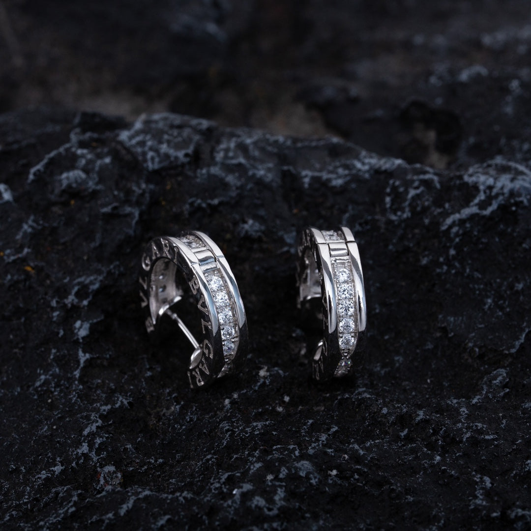 [Star Jewelry]ZERO 1 MINI SILVER DIAMOND EARRINGS