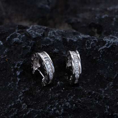 [Star Jewelry]ZERO 1 MINI SILVER DIAMOND EARRINGS