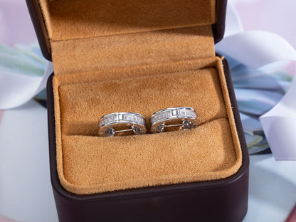 [Star Jewelry]ZERO 1 MINI SILVER DIAMOND EARRINGS