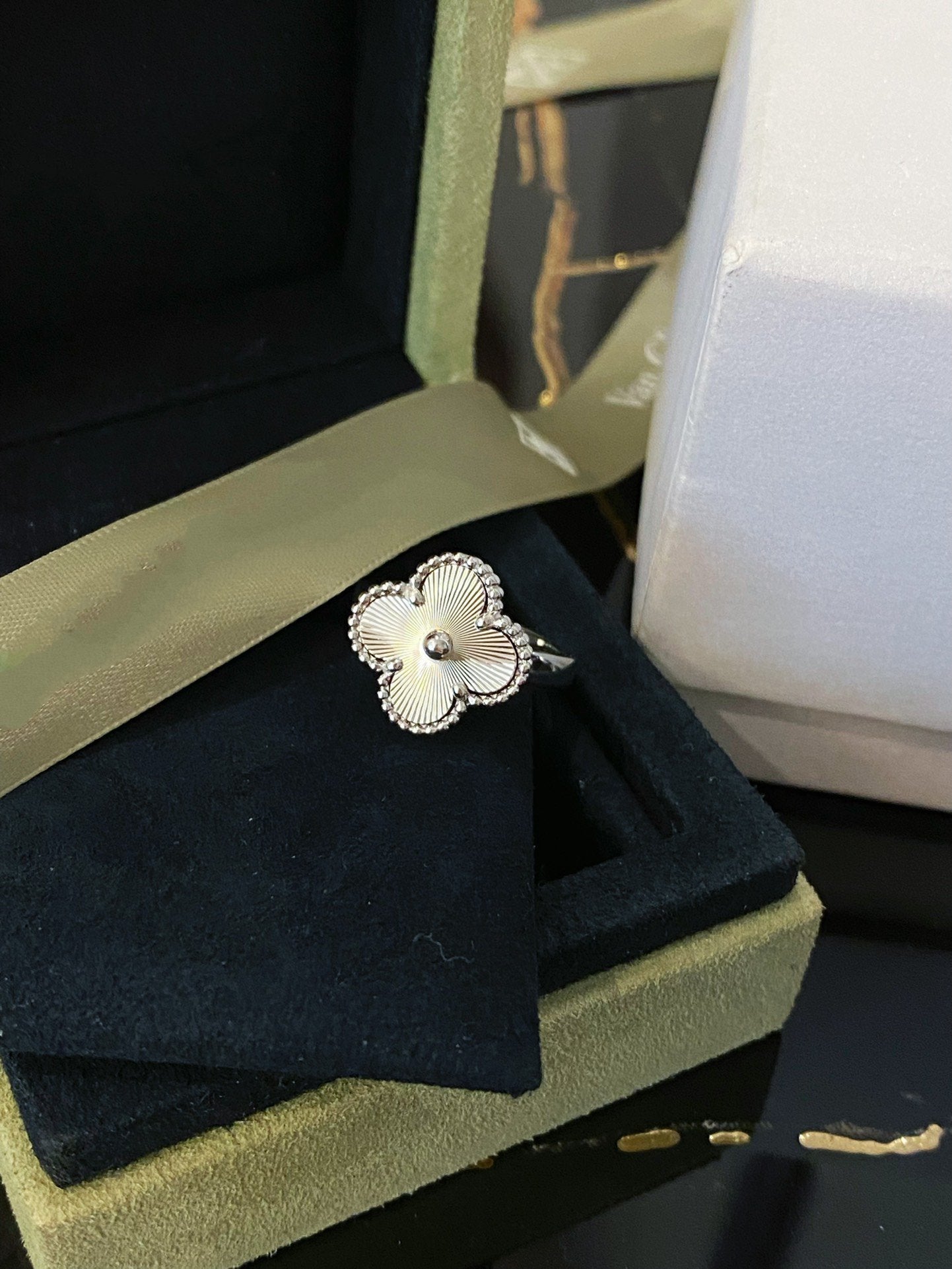 [Star Jewelry]CLOVER SILVER RING