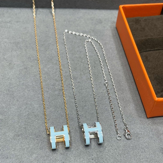 [Star Jewelry]POP H SKY BLUE NECKLACE