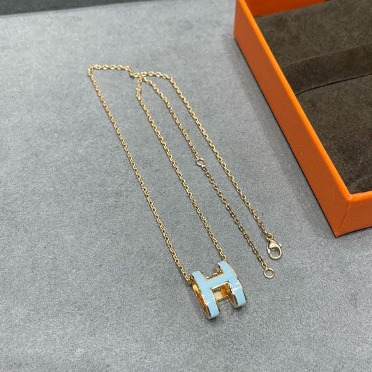 [Star Jewelry]POP H SKY BLUE NECKLACE