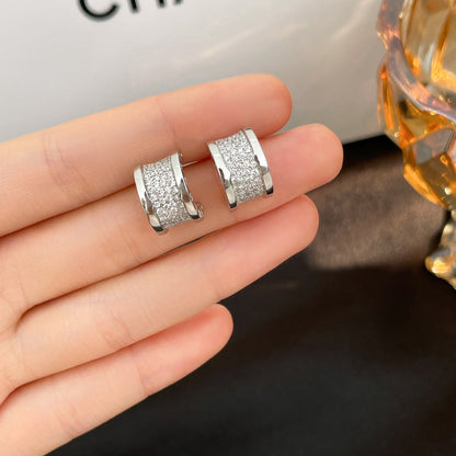 [Star Jewelry]ZERO 1 DIAMOND PAVED EARRINGS