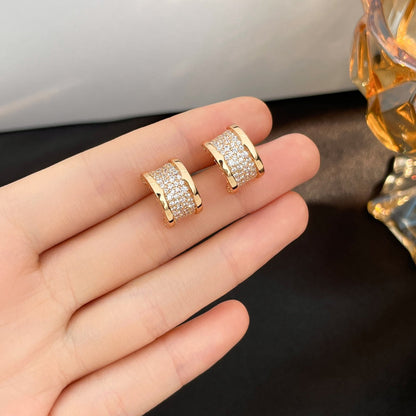 [Star Jewelry]ZERO 1 DIAMOND PAVED EARRINGS