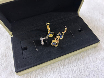 [Star Jewelry]CLOVER PIETERSITE MEDIUM STUD EARRINGS