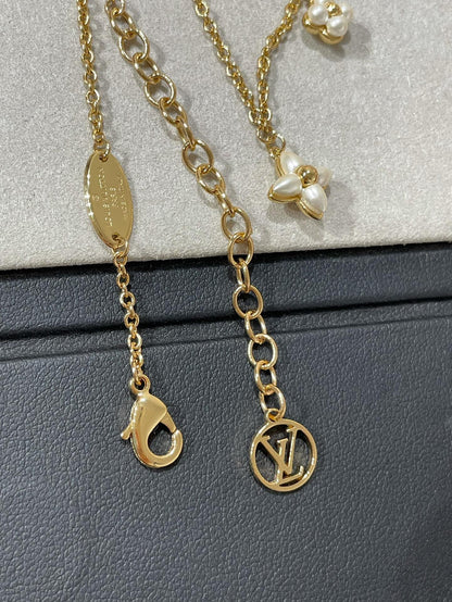 [Star Jewelry]FLOWERGRAM GOLD MOP DOUBLE ROW NECKLACE
