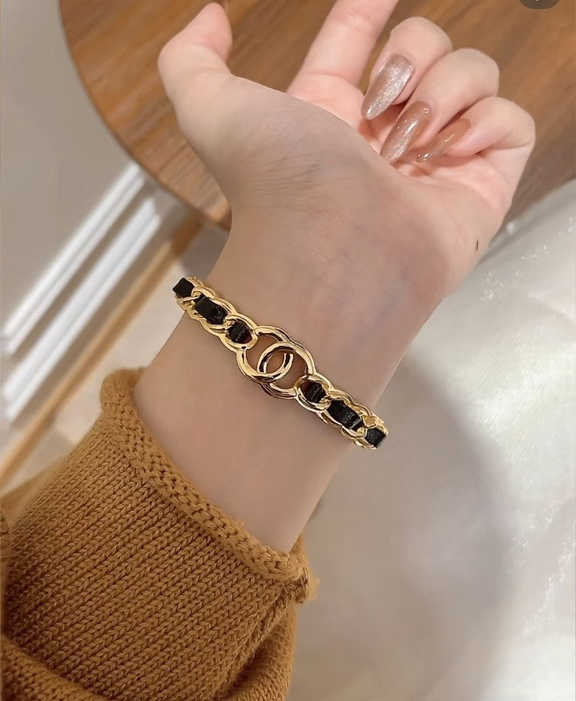 [Star Jewelry]Double C Open Bangle