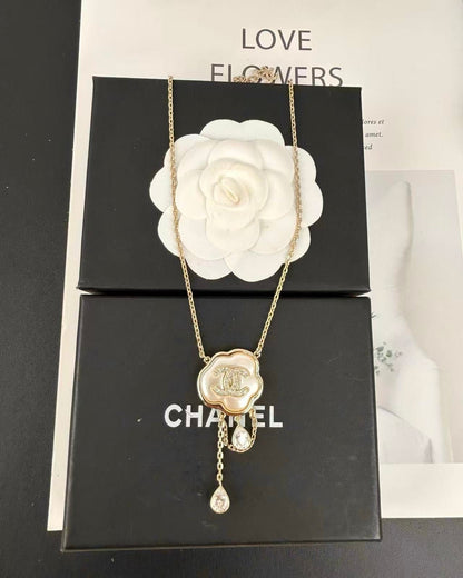 [Star Jewelry]Cloud Pearl Mother-of-Pearl Diamond Chain Pendant Necklace