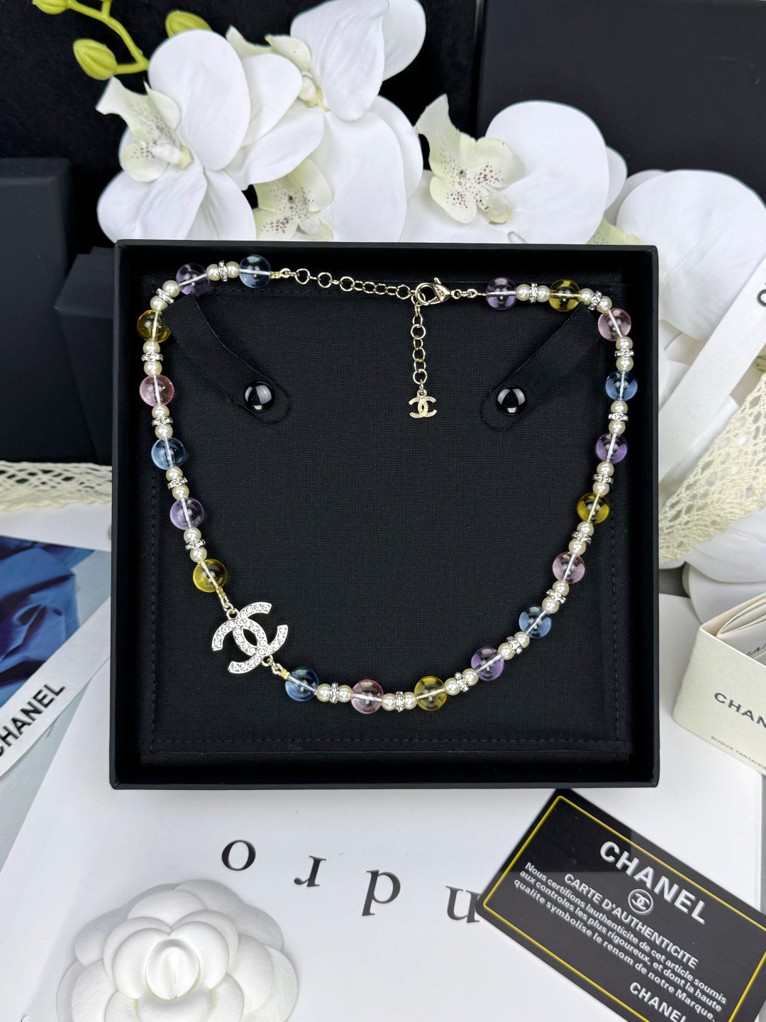 [Star Jewelry]26C New Spring Collection Colorful Transparent Resin Necklace