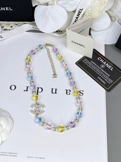 [Star Jewelry]26C New Spring Collection Colorful Transparent Resin Necklace