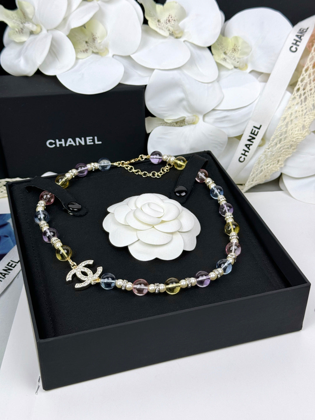 [Star Jewelry]26C New Spring Collection Colorful Transparent Resin Necklace