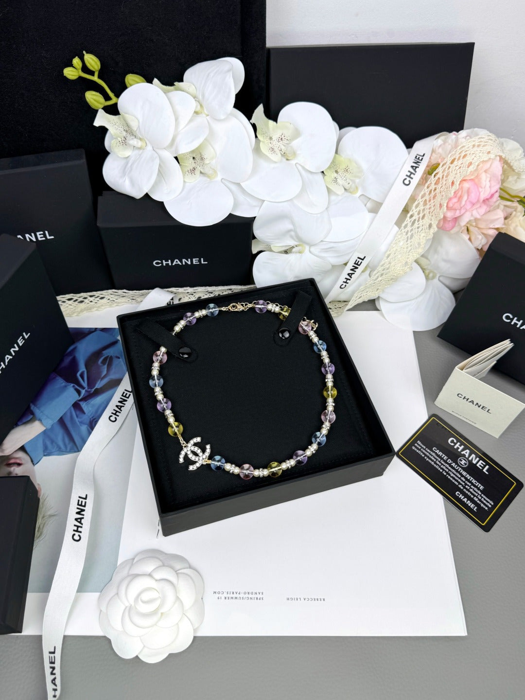 [Star Jewelry]26C New Spring Collection Colorful Transparent Resin Necklace
