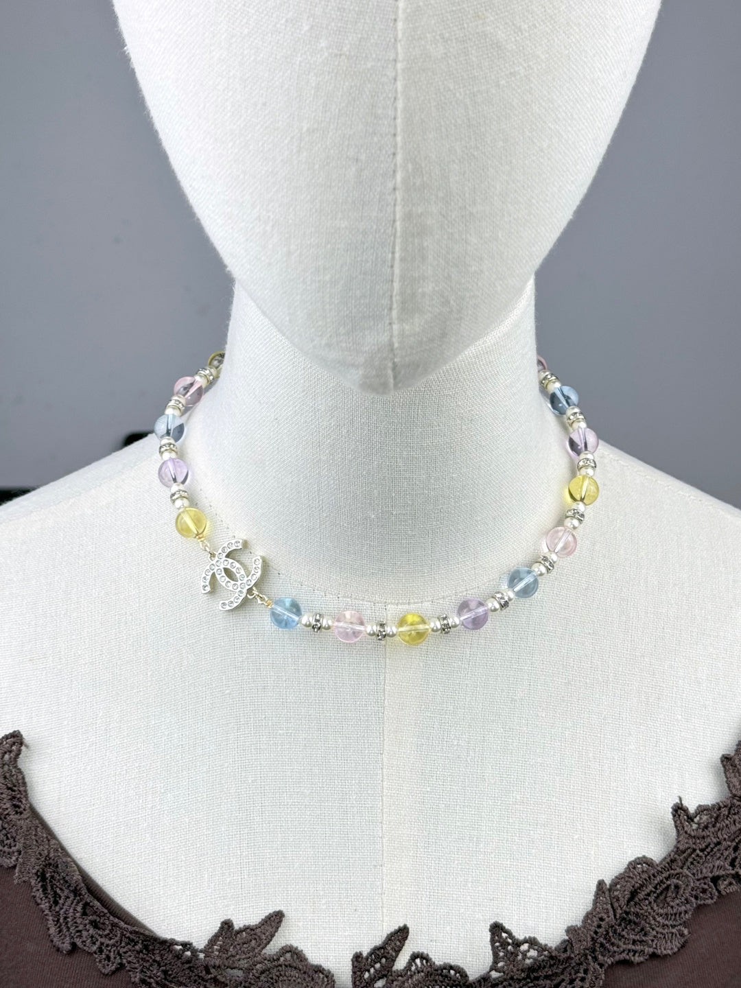 [Star Jewelry]26C New Spring Collection Colorful Transparent Resin Necklace