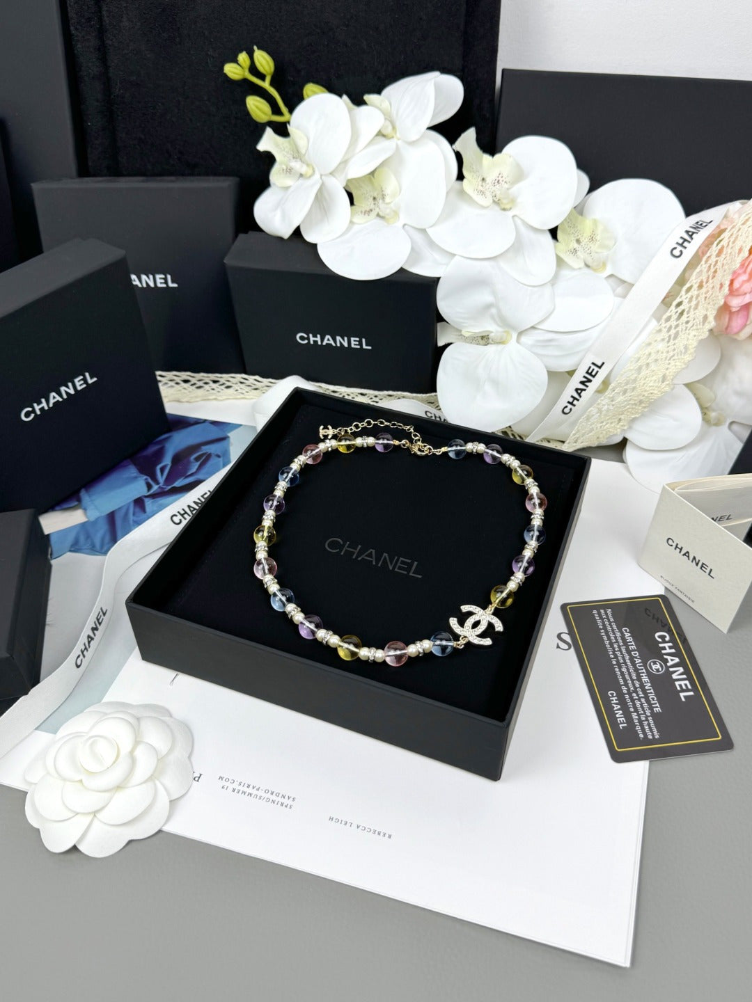 [Star Jewelry]26C New Spring Collection Colorful Transparent Resin Necklace