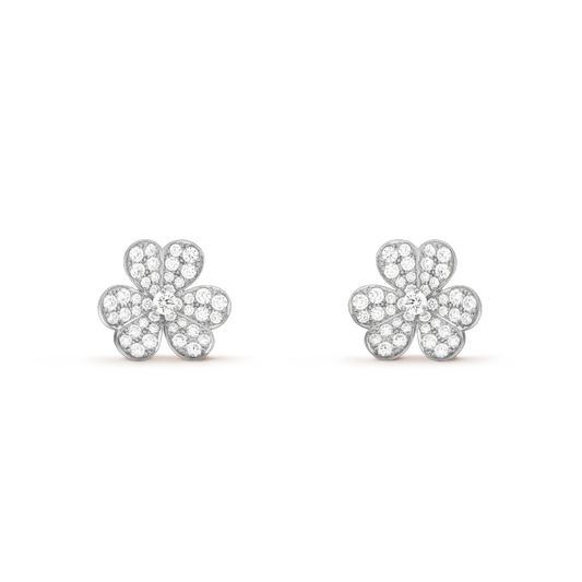 [Star Jewelry]CLOVER COMOS DIAMOND EARRINGS SILVER