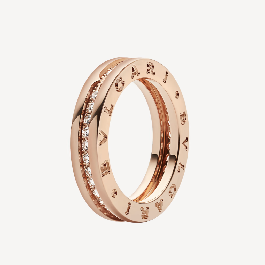 [Star Jewelry]ZERO 1 ONE-BAND PAVED DIAMONDS ON THE SPIRAL RING