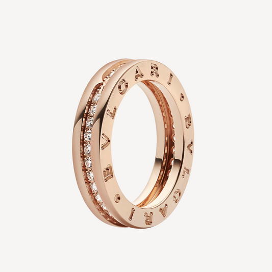 [Star Jewelry]ZERO 1 ONE-BAND PAVED DIAMONDS ON THE SPIRAL RING