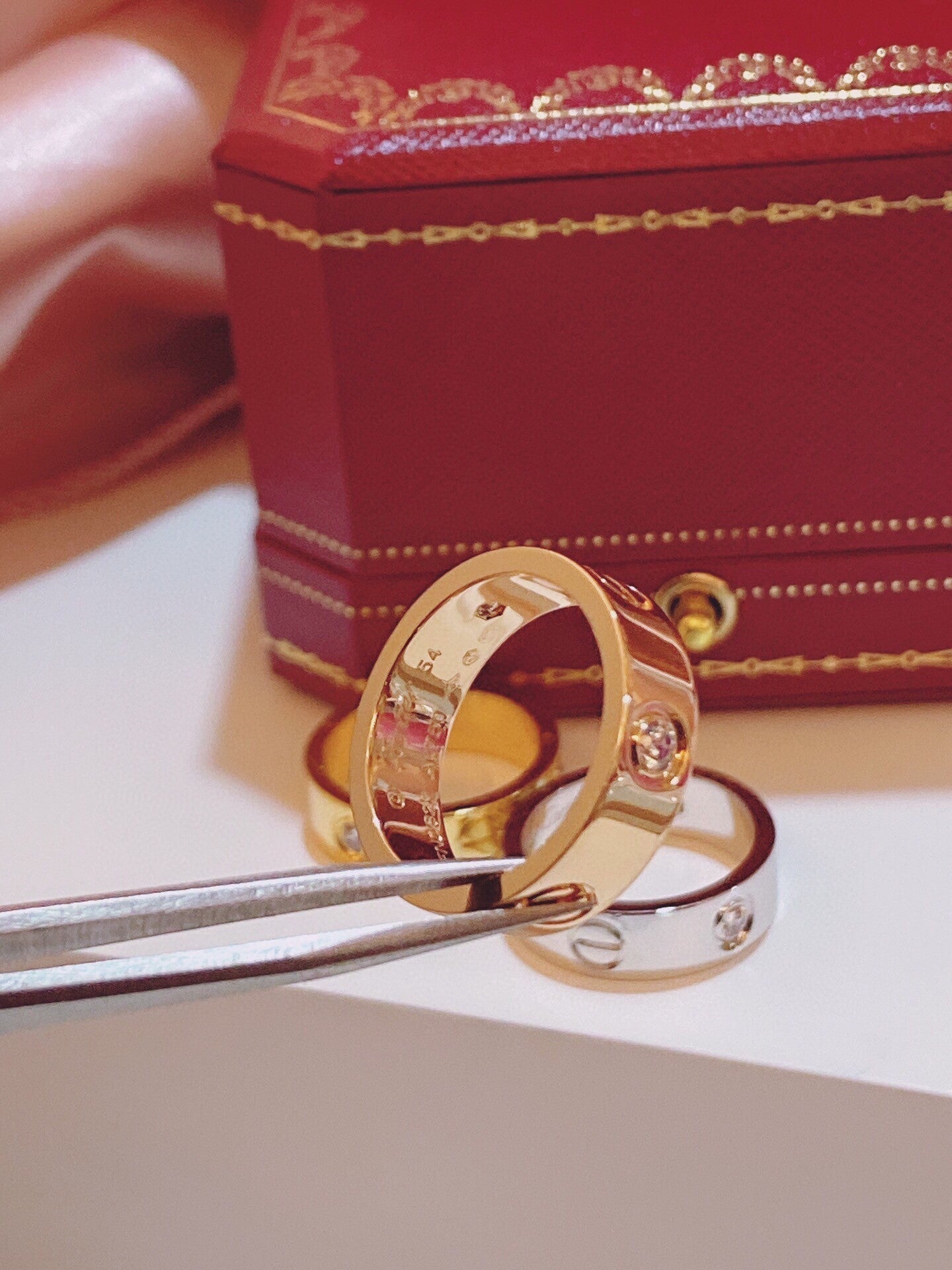 [Star Jewelry]Three-Diamond Ring