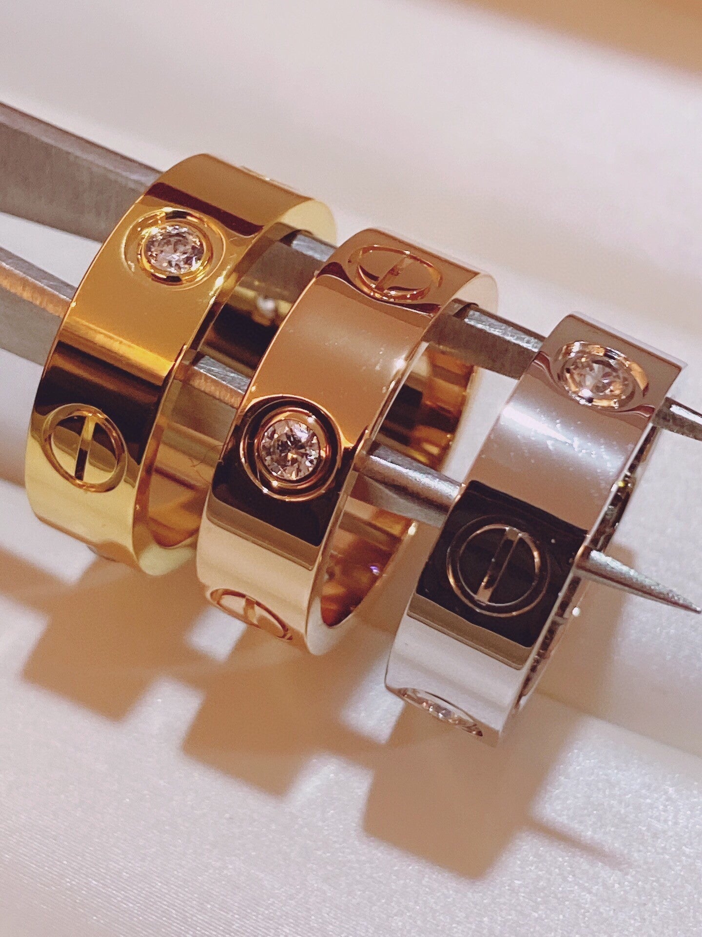 [Star Jewelry]Three-Diamond Ring