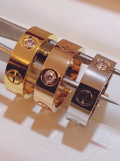 [Star Jewelry]Three-Diamond Ring