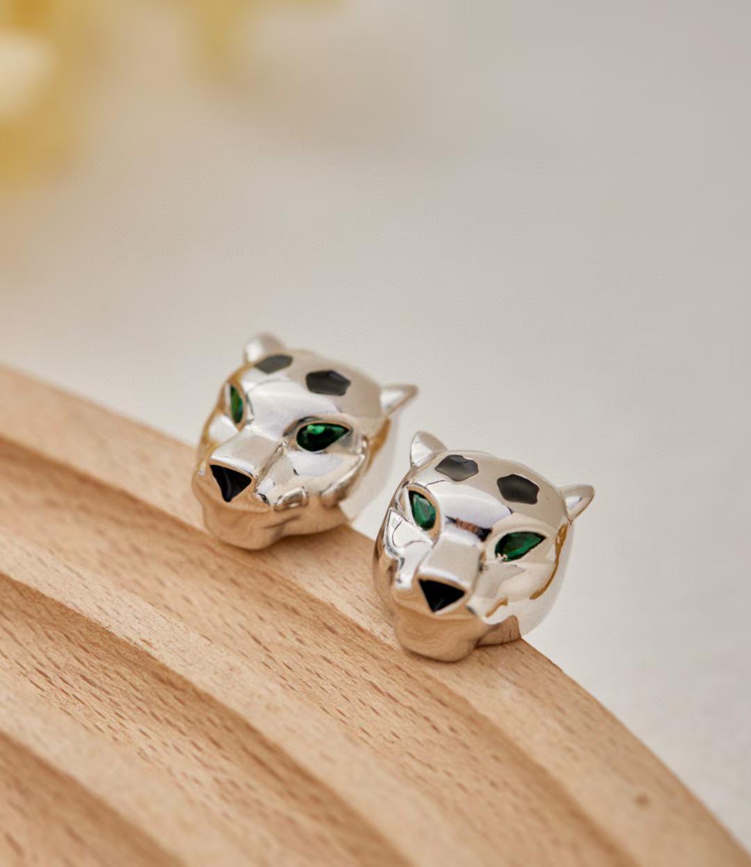 [Star Jewelry]CHRRTAH-PRINT STUD EARRINGS, THREE COLORS