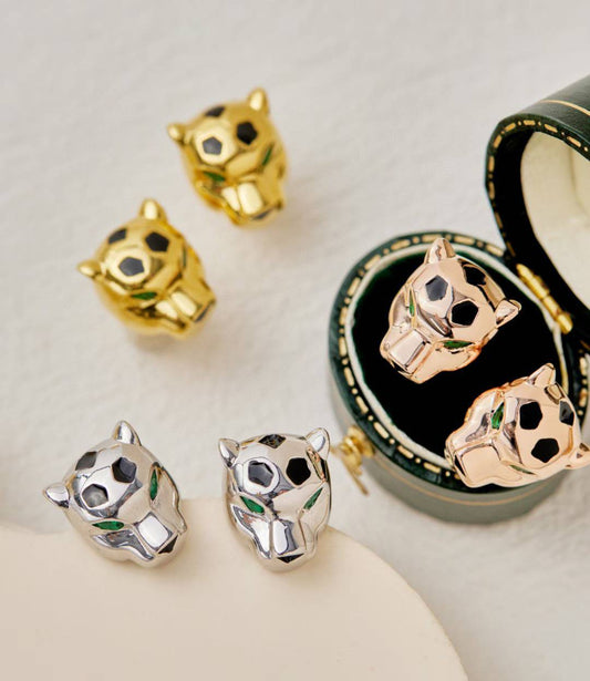 [Star Jewelry]CHRRTAH-PRINT STUD EARRINGS, THREE COLORS