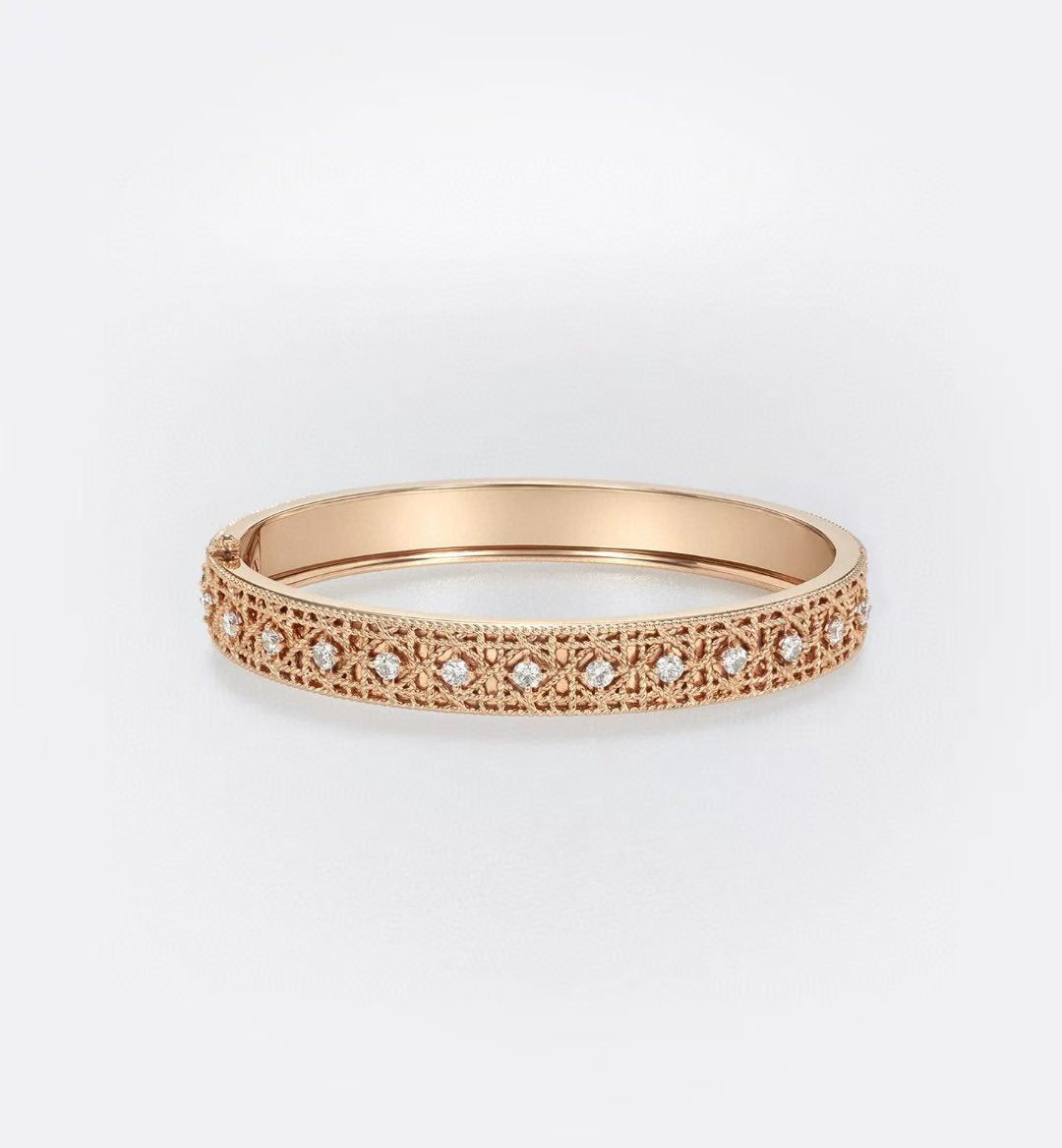 [Star Jewelry]2026 WOVEN-PATTERN BRACELET SET WITH FULL DIAMOND INLAY THREE-COLORS