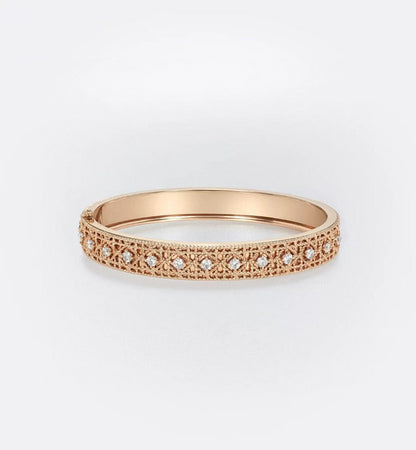 [Star Jewelry]2026 WOVEN-PATTERN BRACELET SET WITH FULL DIAMOND INLAY THREE-COLORS