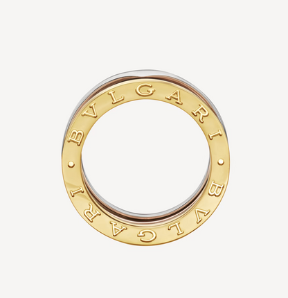 [Star Jewelry]ZERO 1 THREE-BAND ROSE WHITE AND YELLOW RING