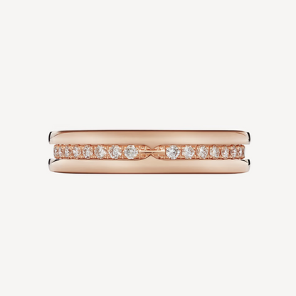 [Star Jewelry]ZERO 1 ONE-BAND PAVED DIAMONDS ON THE SPIRAL RING