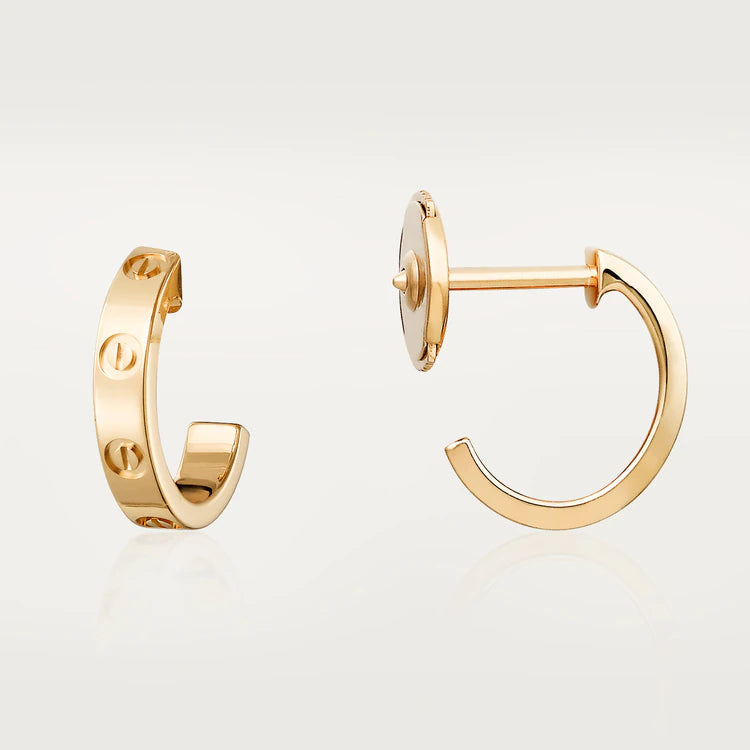 [Star Jewelry]LOVE EARRINGS 2.65MM PINK GOLD