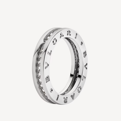 [Star Jewelry]ZERO 1 ONE-BAND PAVED DIAMONDS ON THE SPIRAL RING