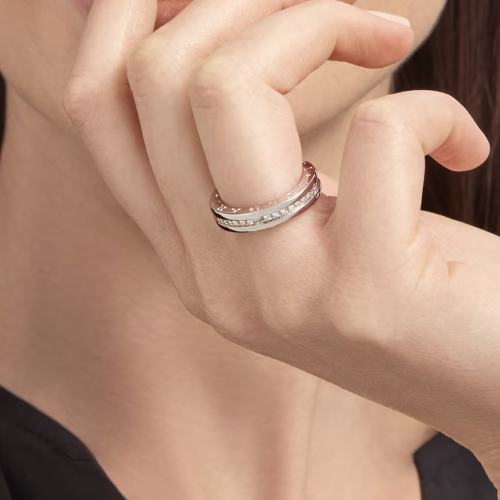 [Star Jewelry]ZERO 1 ONE-BAND PAVED DIAMONDS ON THE SPIRAL RING