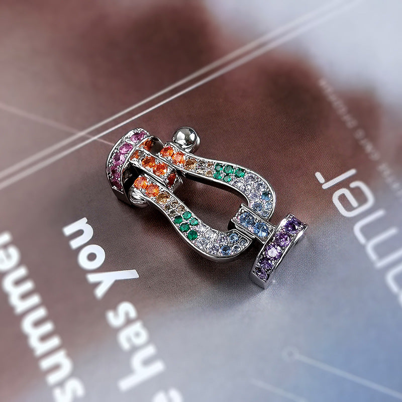 [Star Jewelry]FORCE LARGE HORSESHOE  COLORED DIAMOND BRACELET ROSE GOLD