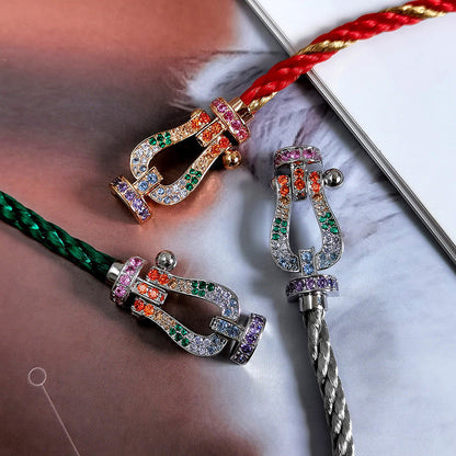 [Star Jewelry]FORCE LARGE HORSESHOE  COLORED DIAMOND BRACELET ROSE GOLD