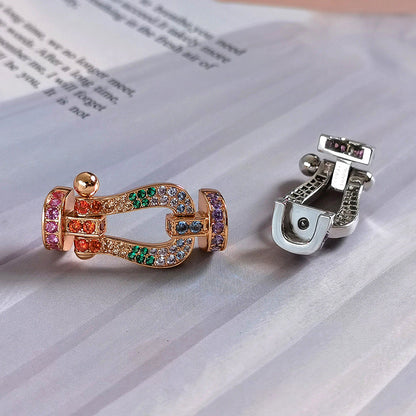 [Star Jewelry]FORCE LARGE HORSESHOE  COLORED DIAMOND BRACELET ROSE GOLD