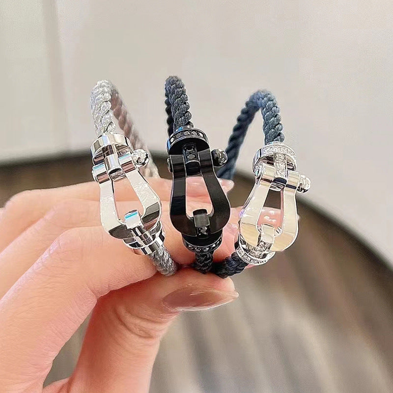 [Star Jewelry]FORCE LARGE HORSESHOE NO DIAMOND BRACELET SILVER