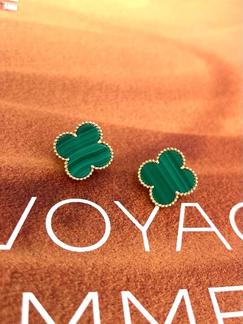 [Star Jewelry] CLOVER LARGE (20mm) 1 MOTIFS GREENER MOP STUD EARRINGS