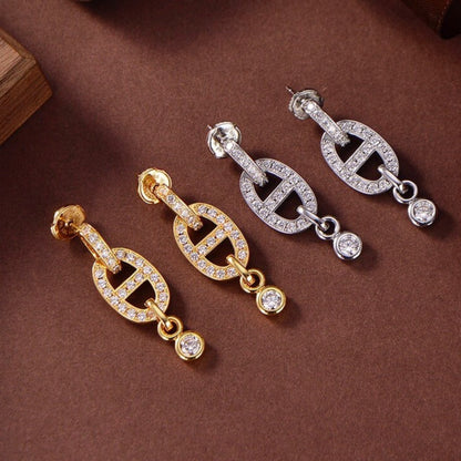[Star Jewelry]HM CHAINE DIAMOND EARRINGS
