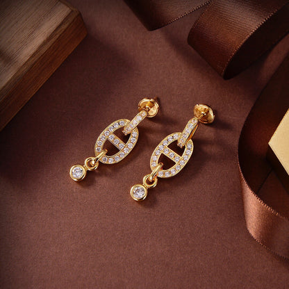 [Star Jewelry]HM CHAINE DIAMOND EARRINGS