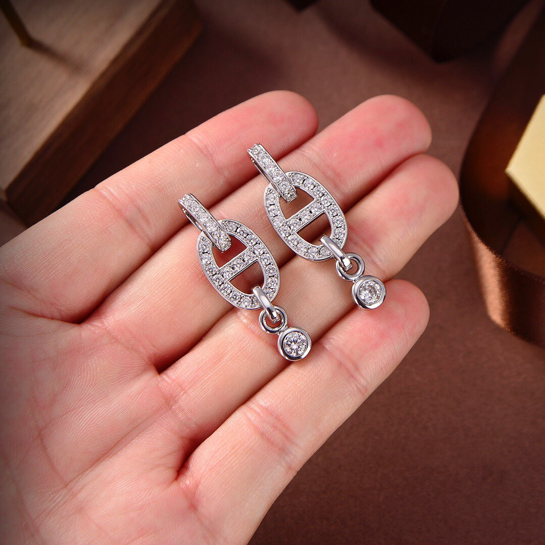 [Star Jewelry]HM CHAINE DIAMOND EARRINGS