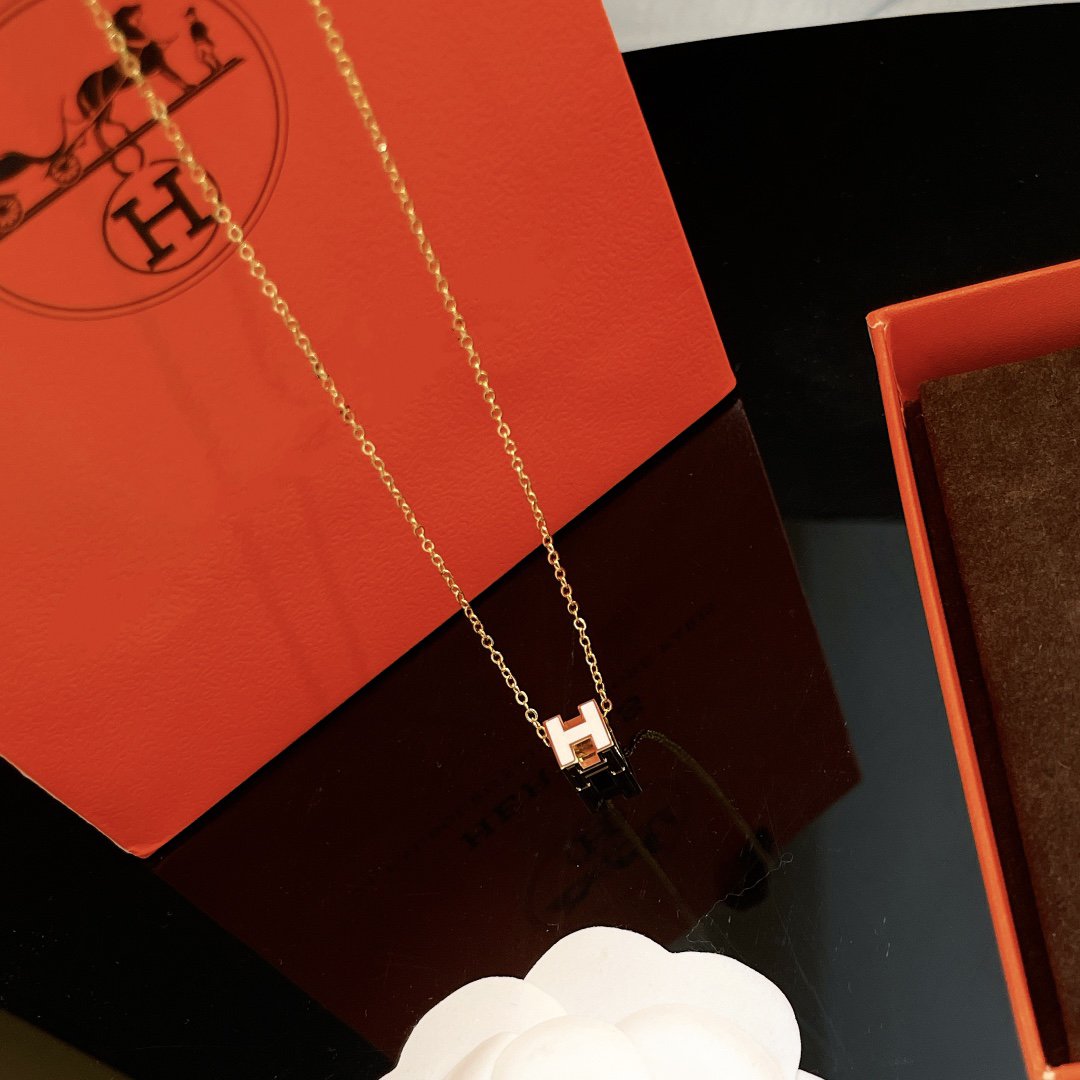 [Star Jewelry]H WHITE SQUARE GOLD NECKLACE