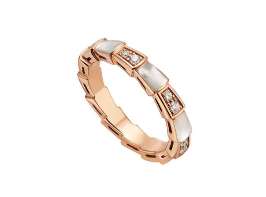 [Star Jewelry]SERPENTI RING PINK GOLD DIAMOND MOP 3MM
