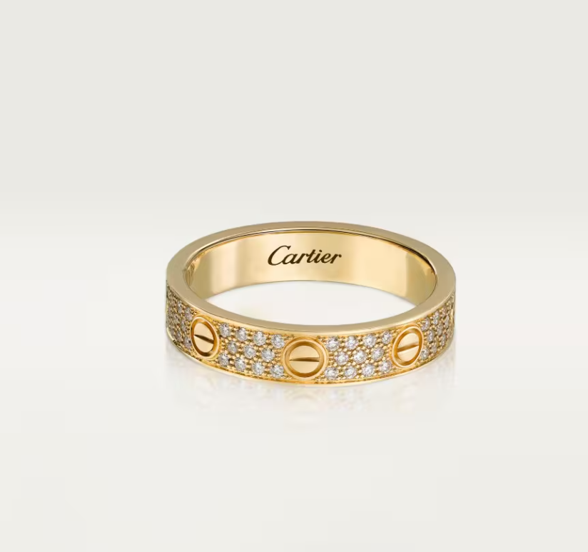 [Star Jewelry]LOVE RING 4mm-wide full-diamond ring GOLD