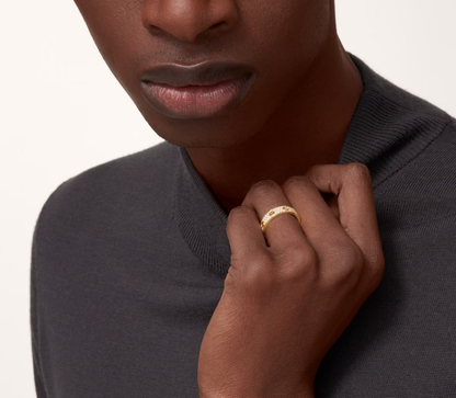 [Star Jewelry]LOVE RING 4mm-wide full-diamond ring GOLD