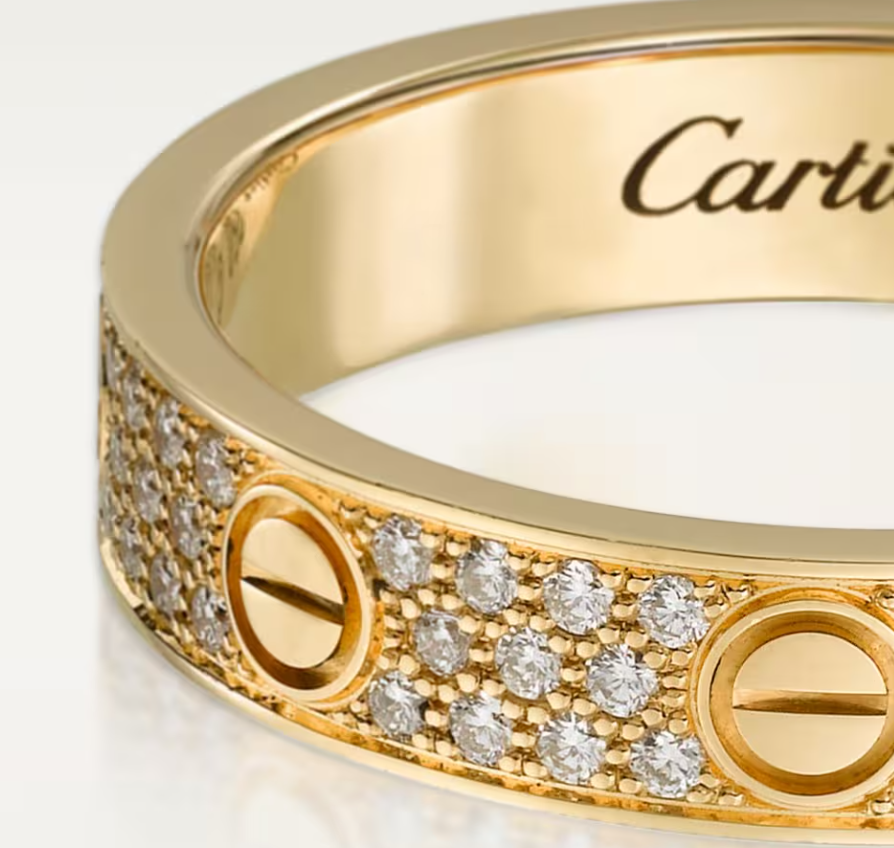 [Star Jewelry]LOVE RING 4mm-wide full-diamond ring GOLD
