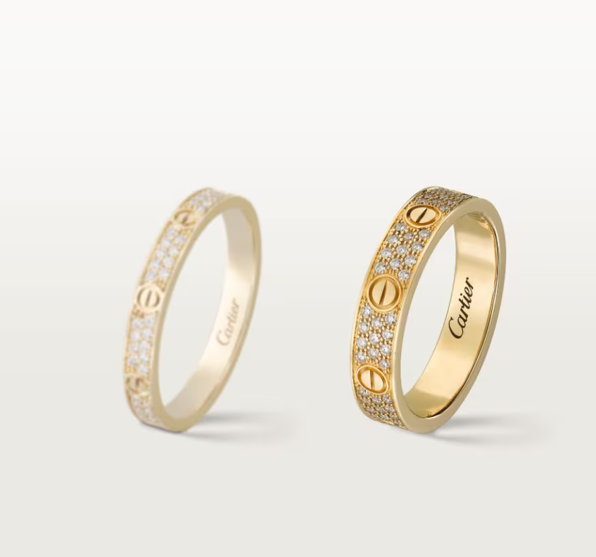 [Star Jewelry]LOVE RING 4mm-wide full-diamond ring GOLD